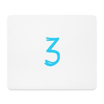 3 JAHRE. 3. JAHRESTAG. GEBURTSTAG 3 JAHRE. DREI - Mousepad (Querformat) - Weiß - Vorne