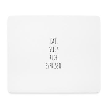 Manger-Dormir-Espresso- - Tapis de souris (format paysage) - blanc - Devant