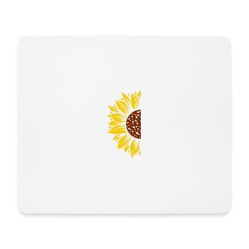 Halbe Sonnenblume - Mousepad (Querformat) - Weiß - Vorne