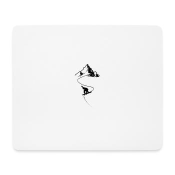 Snowboarder Wintersport Schnee - Mousepad (Querformat) - Weiß - Vorne