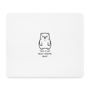 This is My Bear-Hiking Shirt - Mousepad (Querformat) - Weiß - Vorne