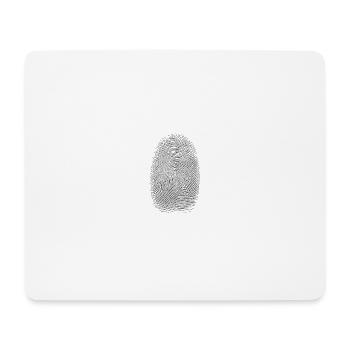 Motif de silhouette d’empreinte digitale - Tapis de souris (format paysage) - blanc - Devant