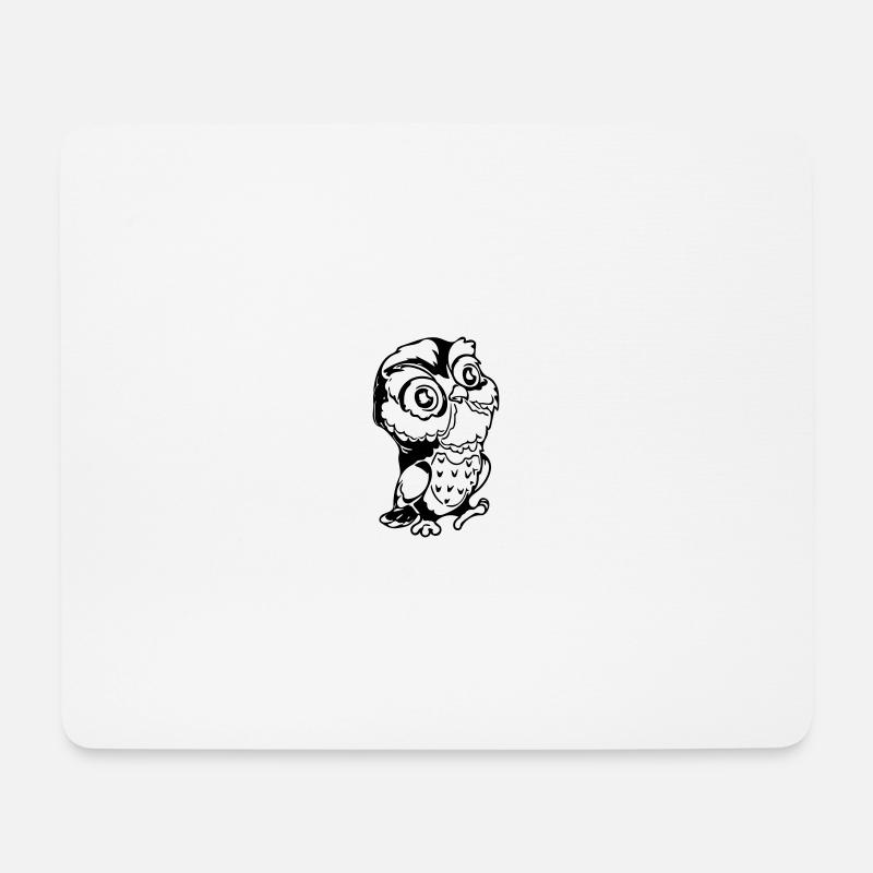 Cute owl - Mouse Pad (horizontal) - white