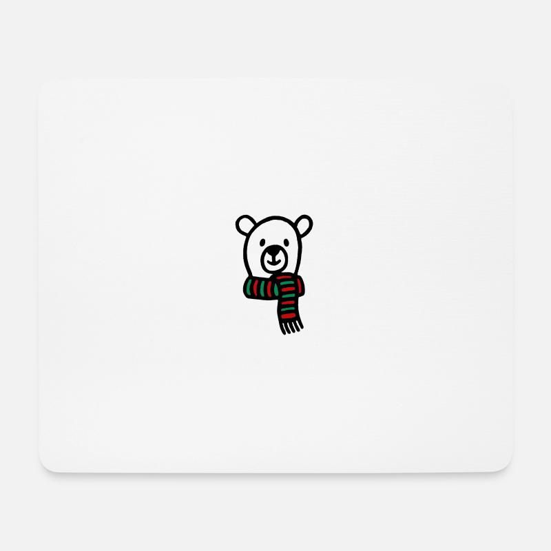 Eisbär weihnachten - Mousepad (Querformat) - Weiß