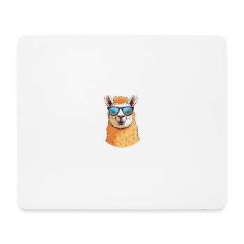 Alpaca with sunglasses - Mouse Pad (horizontal) - white - Front