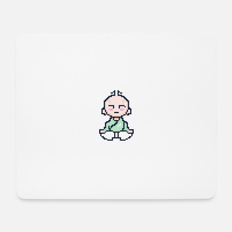 Zen pixel art - Tapis de souris (format paysage) - blanc