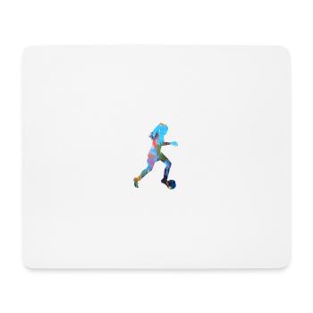 Fußball ,Fußballerin ,Mädchen, Frauen - Mousepad (Querformat) - Weiß - Vorne