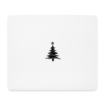 Noël - Sapin de Noël Lametta Stern - Tapis de souris (format paysage) - blanc - Devant