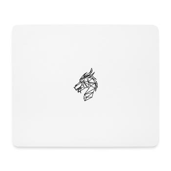 Dragon black geometric - Mouse Pad (horizontal) - white - Front
