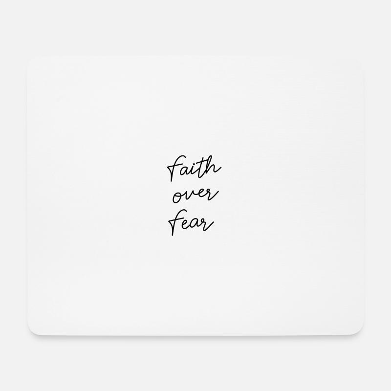 faith over fear - Mousepad (Querformat) - Weiß