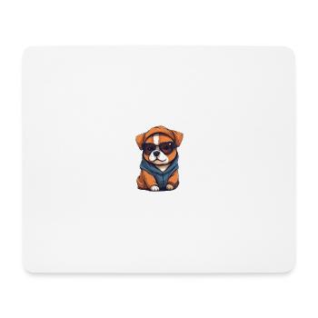 Amoureux des chiens - Tapis de souris (format paysage) - blanc - Devant
