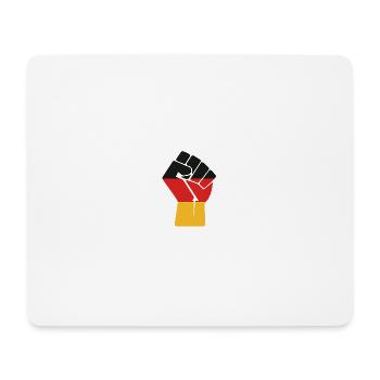 Flaggenfaust Kraft der Einheit - Mousepad (Querformat) - Weiß - Vorne