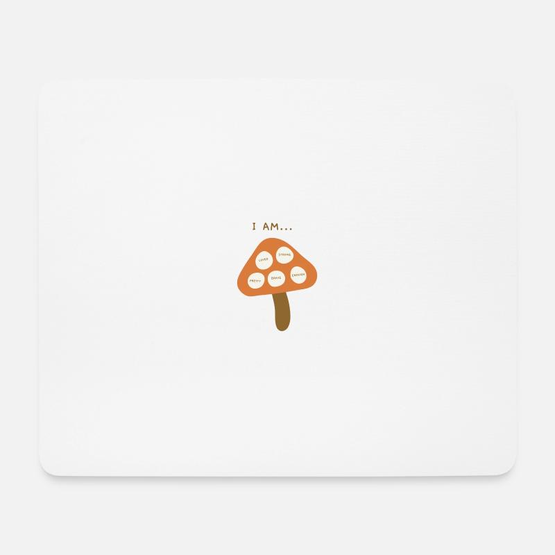 I Am Mutpilz: Stärke Und Mut - Mousepad (Querformat) - Weiß