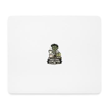 Meeting Survivor Zombie Büro - Mousepad (Querformat) - Weiß - Vorne