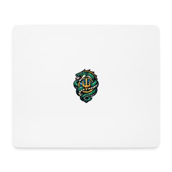 Drache mit Dreizack-Emblem - Mousepad (Querformat) - Weiß - Vorne