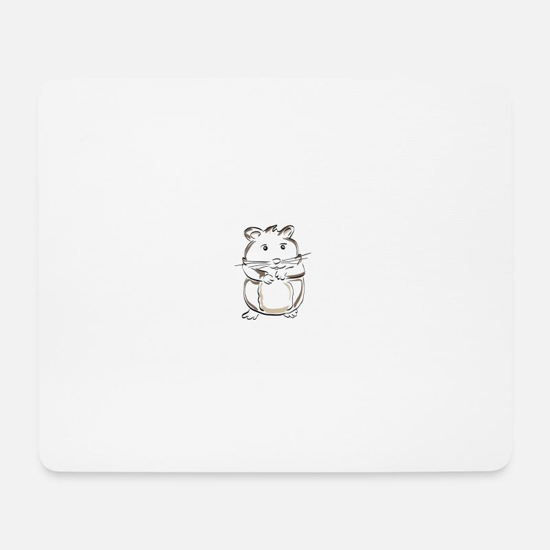 Drawn hamster - perfect gift idea! - Mouse Pad (horizontal) - white