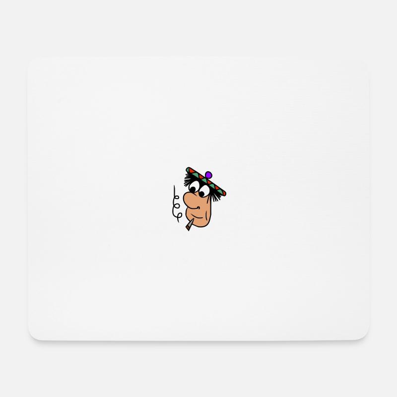 Bunter Hippie Vibe - Mousepad (Querformat) - Weiß
