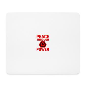 Peace Through Power - Mouse Pad (horizontal) - white - Front
