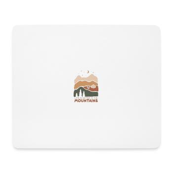 life is better in the mountains - Mousepad (Querformat) - Weiß - Vorne