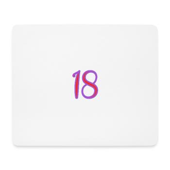 18. 18 JAHRE ALT. 18-JÄHRIGES JUBILÄUM. GEBURTSTAG 18 JAHRE. - Mousepad (Querformat) - Weiß - Vorne