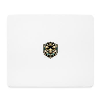 Golden Wave Crab Shield - Mouse Pad (horizontal) - white - Front