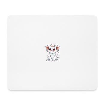 Petit Lion - Tapis de souris (format paysage) - blanc - Devant