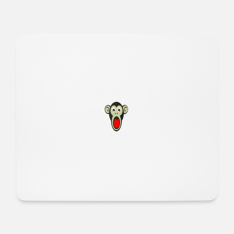 affengesicht - Mousepad (Querformat) - Weiß