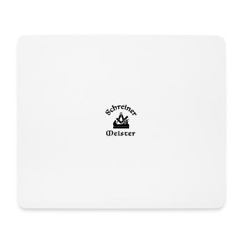 Schreiner Zunftzeichen Schwarz Meister - Mousepad (Querformat) - Weiß - Vorne