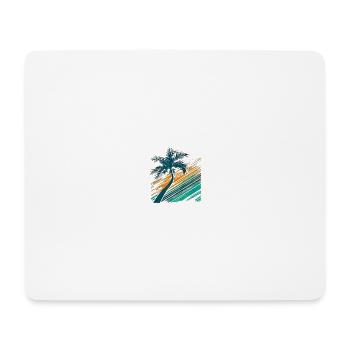 Palm Tree Logo - Tapis de souris (format paysage) - blanc - Devant
