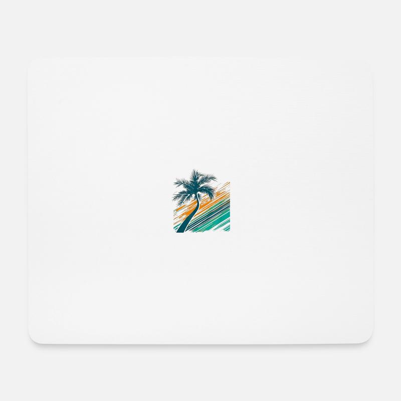 Palm Tree Logo - Mousepad (Querformat) - Weiß