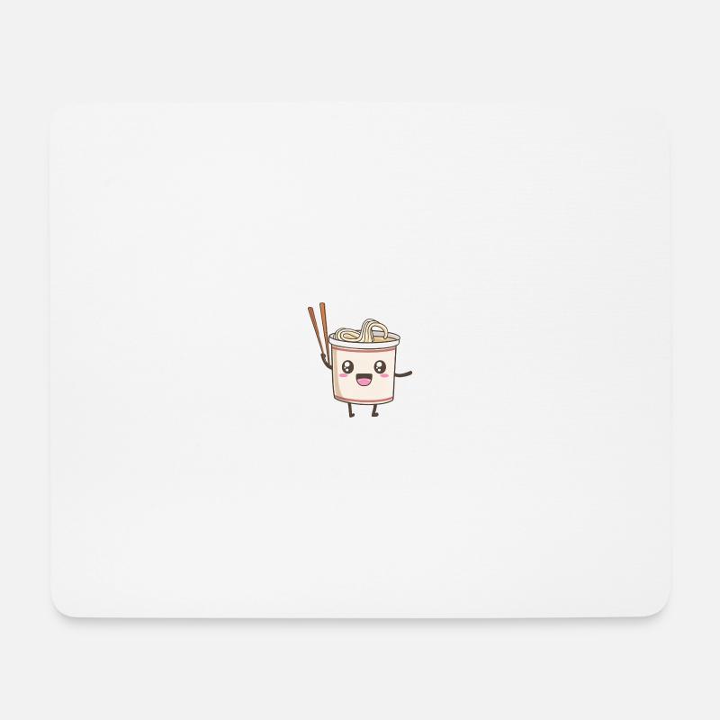 Cute instant noodle design - Mouse Pad (horizontal) - white