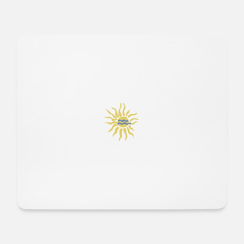 Sonne - Mousepad (Querformat) - Weiß