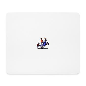 les 3 motards - Tapis de souris (format paysage) - blanc - Devant