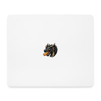 Drache Feueratem - Mousepad (Querformat) - Weiß - Vorne