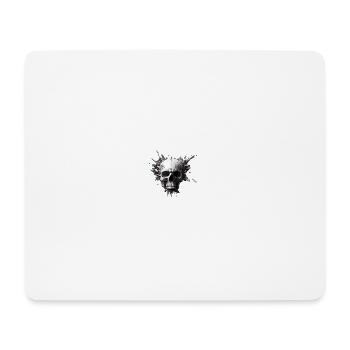 WeißesT Shirt mit Totenkopf Design - Mousepad (Querformat) - Weiß - Vorne