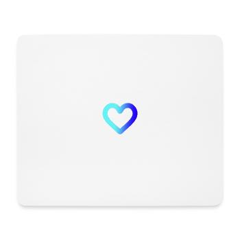 blaues Herz - Mousepad (Querformat) - Weiß - Vorne