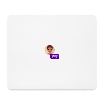 WMN PWR - Visage Féminin - 03 - Tapis de souris (format paysage) - blanc - Devant