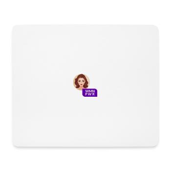 WMN PWR - Weibliches Gesicht - 06 - Mousepad (Querformat) - Weiß - Vorne