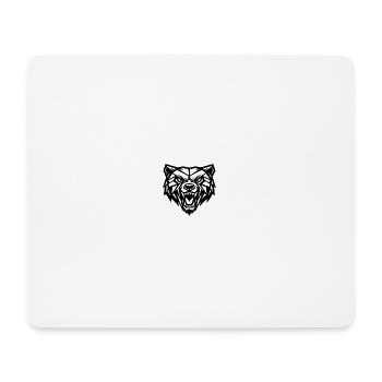 Grizzli de style géométrique - Tapis de souris (format paysage) - blanc - Devant