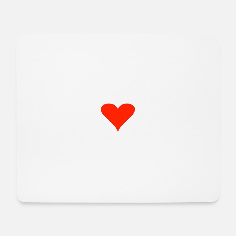herz Love Liebe Freunde Freundschaft - Mousepad (Querformat) - Weiß