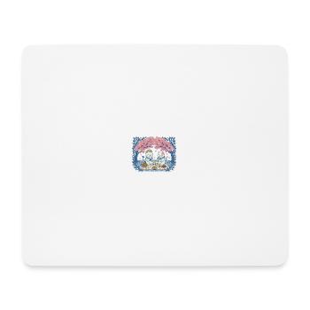 Echte Katzen auf Picknick zwischen Sakura - Mousepad (Querformat) - Weiß - Vorne
