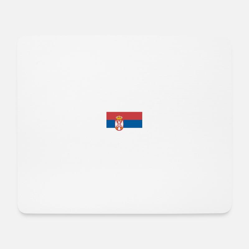 flagge serbien - Mousepad (Querformat) - Weiß