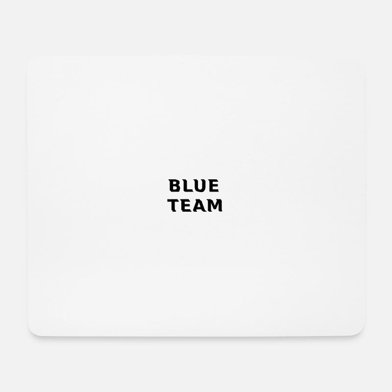 Blue Team black - Mousepad (Querformat) - Weiß