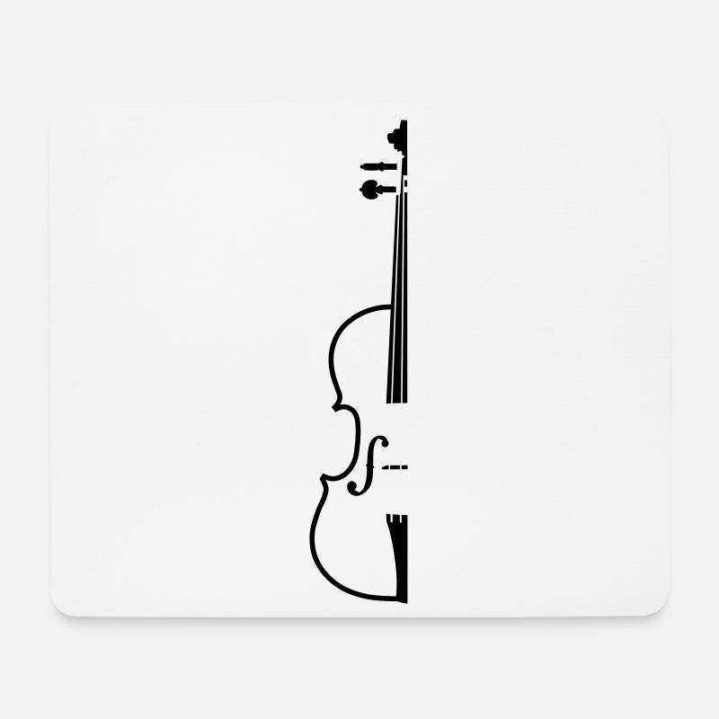 Geige - Mousepad (Querformat) - Weiß