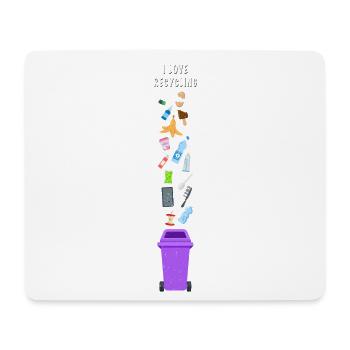 J’adore recycler - Tapis de souris (format paysage) - blanc - Devant