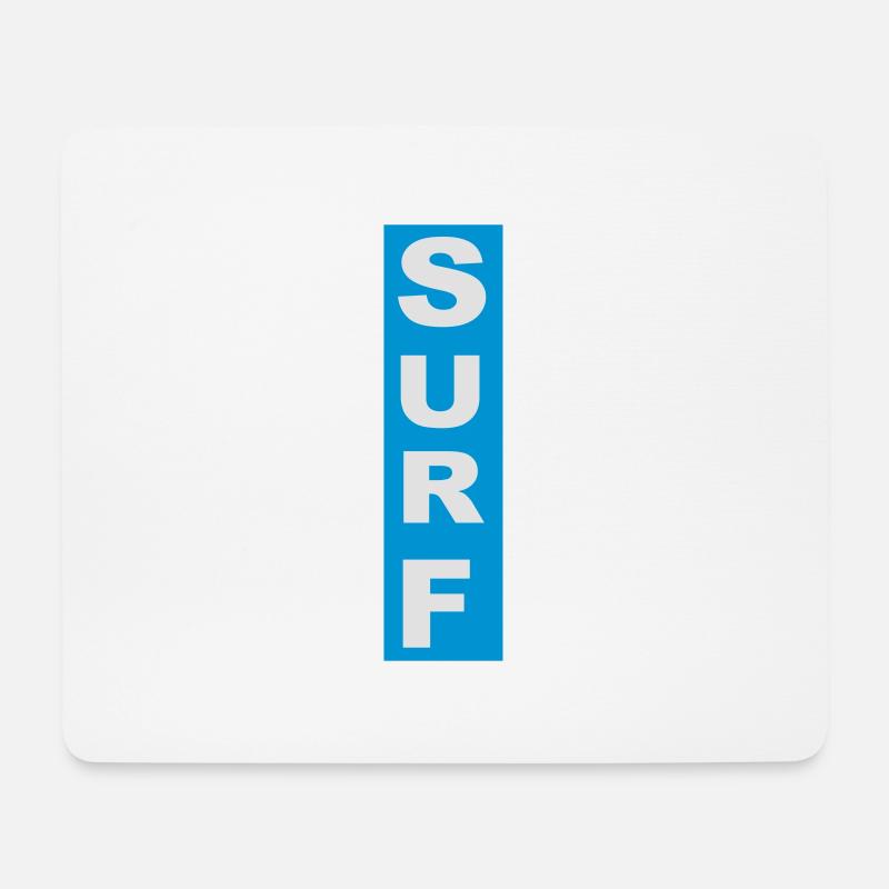 Surf - Tapis de souris (format paysage) - blanc