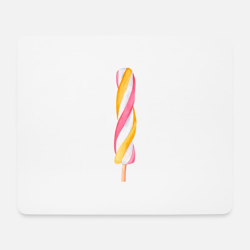 Mehrfarbige Eiscreme - Mousepad (Querformat) - Weiß