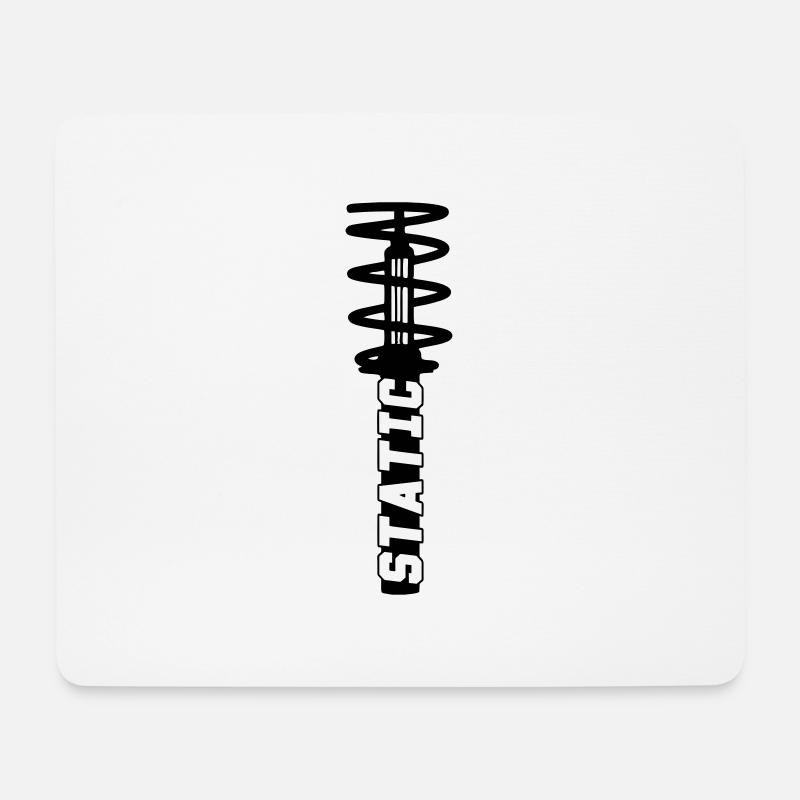 static - Mousepad (Querformat) - Weiß