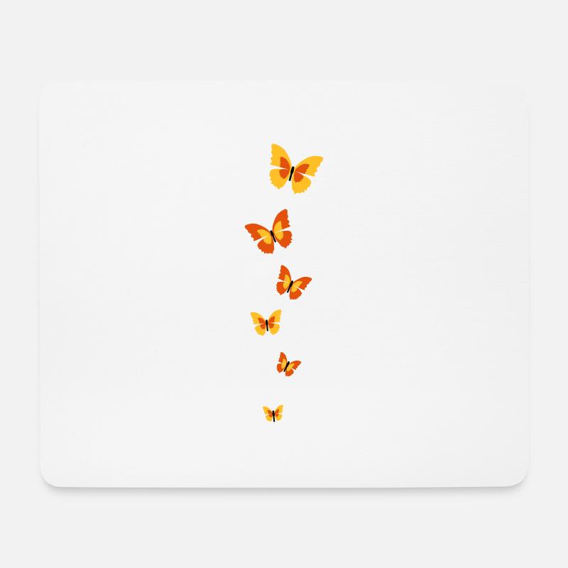 schmetterlinge - Mousepad (Querformat) - Weiß