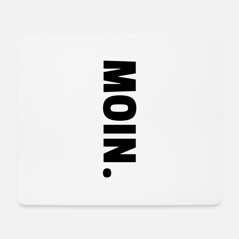 Moin Schwarz - Mousepad (Querformat) - Weiß